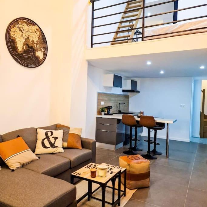 Apartament Grand Loft Avec Terrasse Privee Saint-Etienne  Zewnętrze zdjęcie